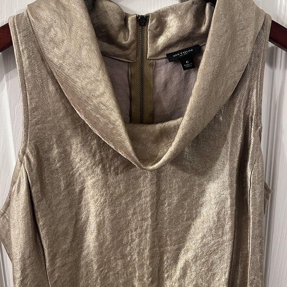 ANN TAYLOR COWL NECK BLOUSE SIZE 6 - Picture 3 of 5